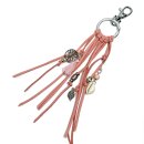 Anhänger - Kunstwildleder - Quaste - rosa