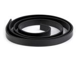 Lederriemen für Taschen - schwarz - 2er Set - 10mm x 2.5mm