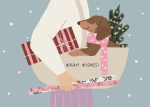 Postkarte - Xmas Shopping - Alfie´s Greetings