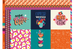 B-WARE !!! - 1 PANEL !!! - Canvas - Panel - Coffee please! - orange/mint - In my Kitchen - Hamburger Liebe