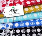 Bio Doubleface Jacquard - Punti - blau/meringa - Al Lago - Hamburger Liebe - Albstoffe