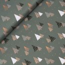 Baumwolle Popeline - Christmas Forest - khaki