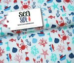 Bio Baumwoll Feinripp - Beachcombers - Col.07 - Sea Side - Hamburger Liebe - Albstoffe