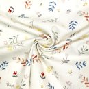 Bio Baumwoll Popeline - small Flowers - offwhite