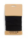 Bio Jersey Schrägband - elastisch - black - 3m