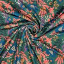 RESTSTÜCK 1,20m!!! - Viskosejersey - Boho Bravo - Blumen smaragd - Swafing by Jolijou