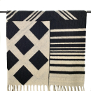 Cape mit Fransen - Kimo - black/ecru