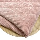 RESTSTÜCK 0,50m !!! - Cord Stepper mit Plüschabseite - Raute - old pink