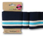 Cuff me - Bio Bündchen - RIPPED Col. 22 - blue navy/meringa/türkis - Bliss - Hamburger Liebe - Albstoffe