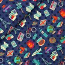 Bio Canvas - Bucket List - blau - Col. 03 - Travel the World - Hamburger Liebe - Albstoffe