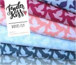 Bio Jacquard Doves Fly - jeans/hellblau - Tender Kiss - Hamburger Liebe