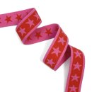 Gummiband - schmal - Sterne - pink/rosa