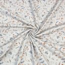 Bio Jersey - Fine Flowers - light khaki terra