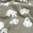 Bio Flanell - Polar Bears - grey - Northerly - Cloud9 Fabrics