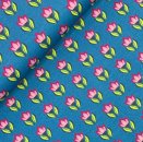 RESTSTÜCK 0,50m !!! - Jersey - Flower Buds - blau - Peacock Dreams - Birgit Boley