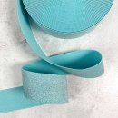 Gummiband - türkis - Glitzer Lurex - 5cm