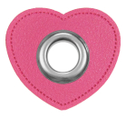 Kunstlederösen - Patches - Herz - pink