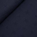 Jacquard Waffelpique Baumwolle - Star - navy