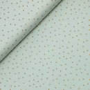 RESTSTÜCK 0,60m !!! - Jersey - Baby - Sterne - mint/gold - Rico Design