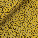 RESTSTÜCK 1,10m!!! - Jersey - Leopard hearts - mustard