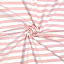 Jersey - Streifen - rose/white