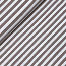 RESTSTÜCK 1,50m !!! - Jersey - Streifen - taupe/white