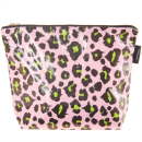 Kosmetiktasche - Acid Leo - rosa/neongrün - 28x21x9cm