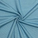 Jacquard Jersey - Leroy Waben - naturweiß/blau - Swafing