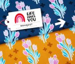 Bio Sweat - Bouquet - Col.1 - dunkelblau - Life Loves You - Hamburger Liebe - Albstoffe
