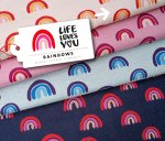 Bio Jacquard - Rainbows - Col. 01 - Life Loves You - Hamburger Liebe - Albstoffe