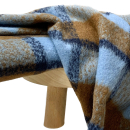 RESTSTÜCK 0,60m !!! - Mantelstoff - Karo Sheffield - light blue/camel
