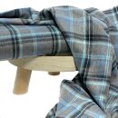 RESTSTÜCK 1,30m !!! - Mantelstoff - Check - grau