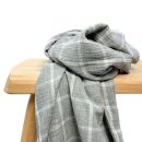 Doubleface Musselin - Check - grey