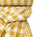 RESTSTÜCK 0,90m !!! - Musselin - Checks - Double Sided - ochre