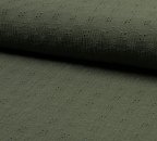 Musselin - Lochstickerei - khaki
