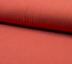 Musselin - uni - koralle