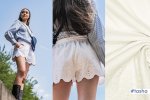 Baumwolle embroidery - uni - white - Fibremood No. 34