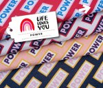 RESTSTÜCK 90cm !!! - Bio Jacquard - Power - Col. 01 - Life Loves You - Hamburger Liebe - Albstoffe