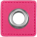 Kunstlederösen - Patches - Rechteck - pink