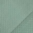 RESTSTÜCK 0,60m !!! - Musselin Stepper - Raute klein - Punkte gold - mint