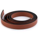 Lederriemen für Taschen - cognac braun - 2er Set - 15mm x 2.5mm