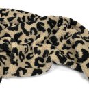 Teddyplüsch - Mantelstoff - Leopard - sand/schwarz