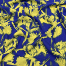 Viskose Crepe - Frosted Flowers - royal/lime