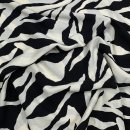Viskose Crepe - Neven Zebra - black/ecru