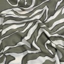 Viskose Crepe - Neven Zebra - khaki/ecru