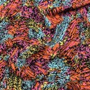 Viskose - Farbensturm - fuchsia/türkis