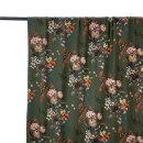 Viskosejersey - Japanese Flowers - khaki