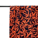 RESTSTÜCK 50cm !!! - Viskose - Leaves Night - dark navy/coral