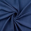 Viskose Leinen - Deniz Streifen - jeansblau