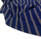 Viskose - Streifen - blau - metallic silber